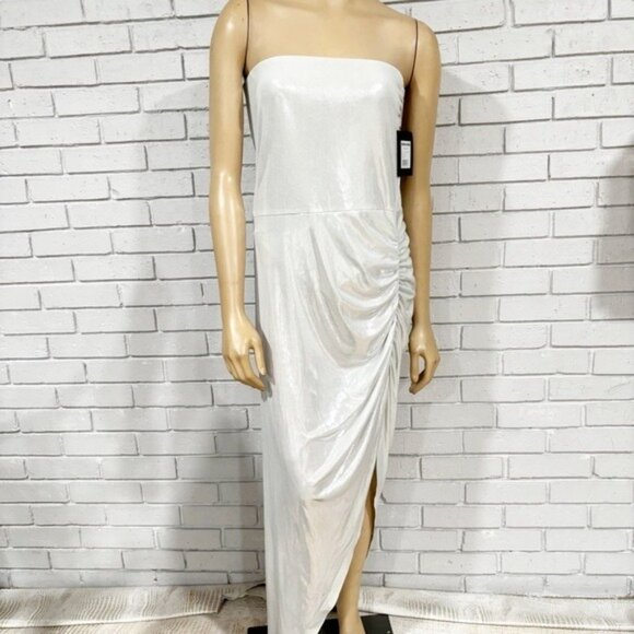 Norma Kamali Pearl Strapless Side Drape Gown‎ | Elegant Formal Dress | Size XL - Picture 2 of 8